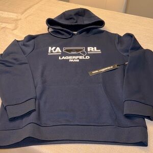 Karl Lagerfeld Paris - NWT-Fleece lined logo hoodie/Mens L